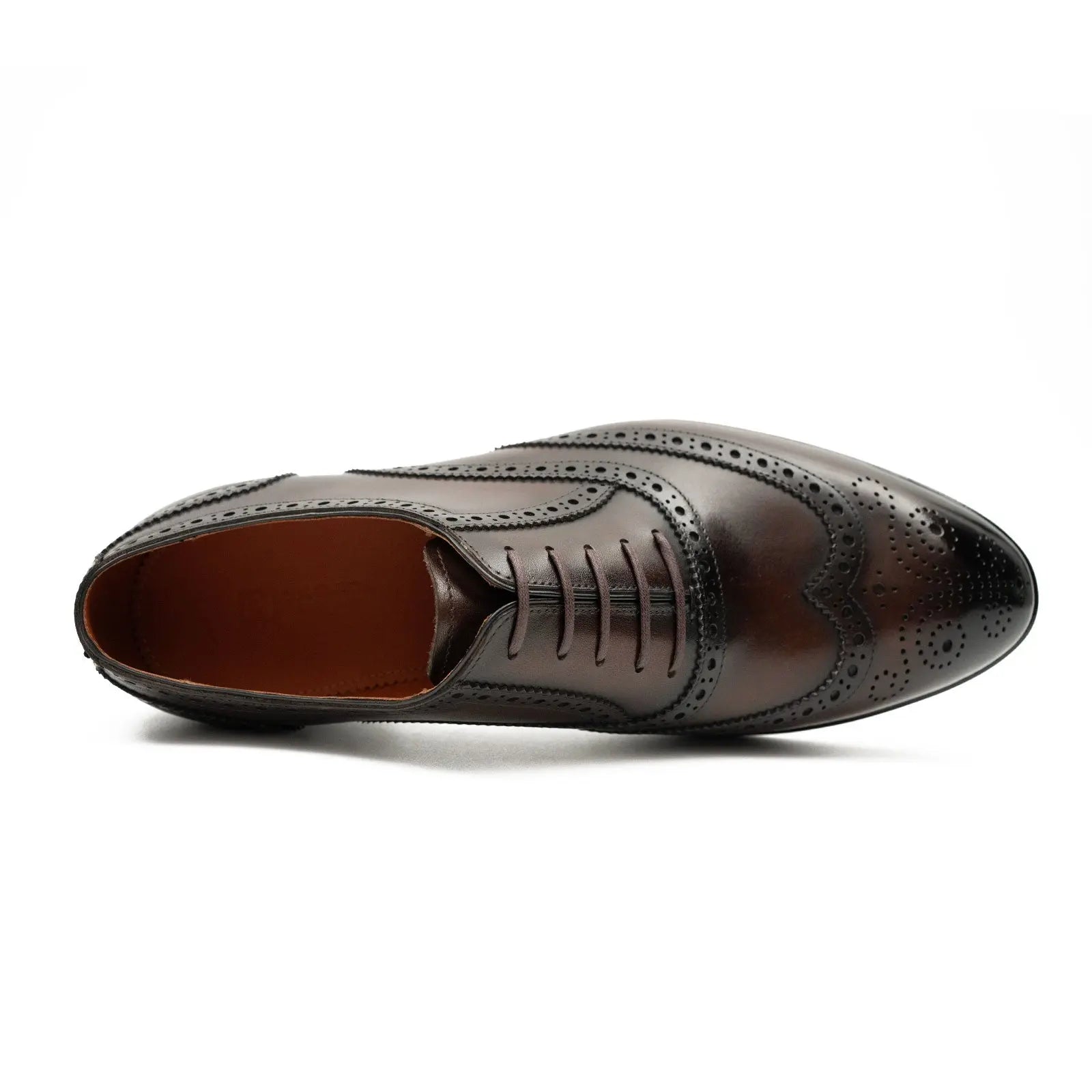 Goodyear Welted Brogue Shoes Classic Men's Leather Brown