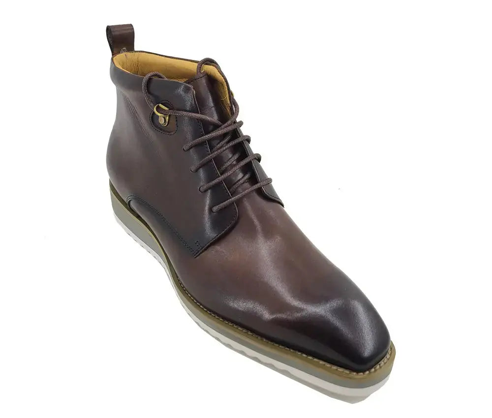 KB Burnished Calfskin Lace Up Boot Patina Finish KB515-16