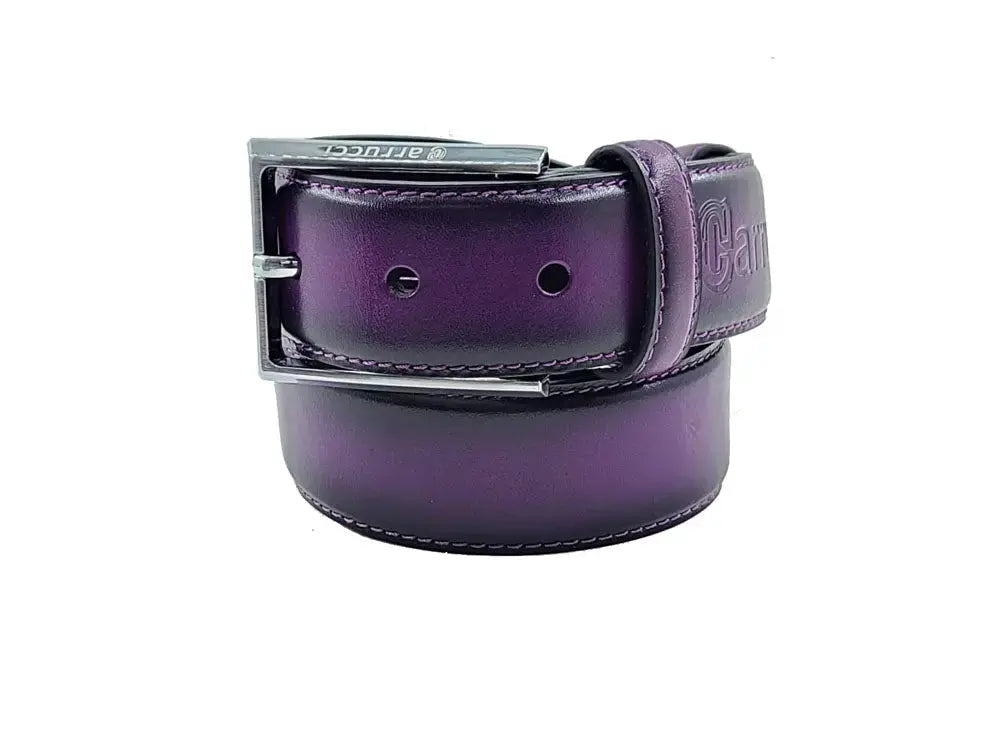 Carrucci Burnished Calfskin Belt Calfskin Leather KC1