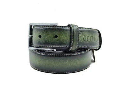 Carrucci Burnished Calfskin Belt Calfskin Leather KC1