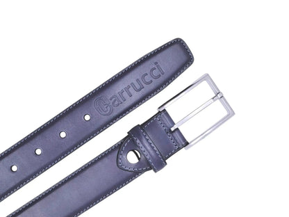 Carrucci Burnished Calfskin Belt Calfskin Leather KC1