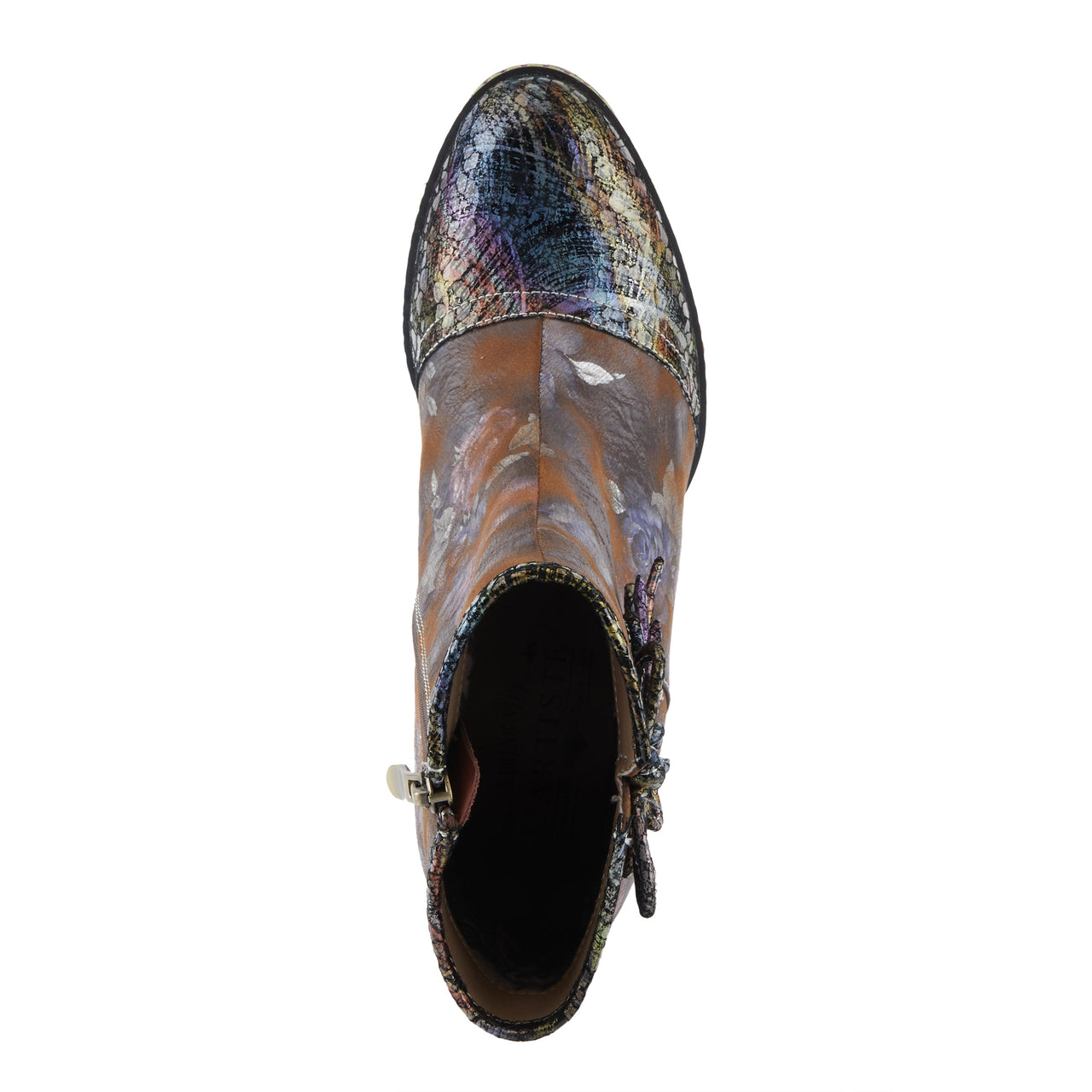 L'Artiste Carre Boots with Intricate Hand-painted Details