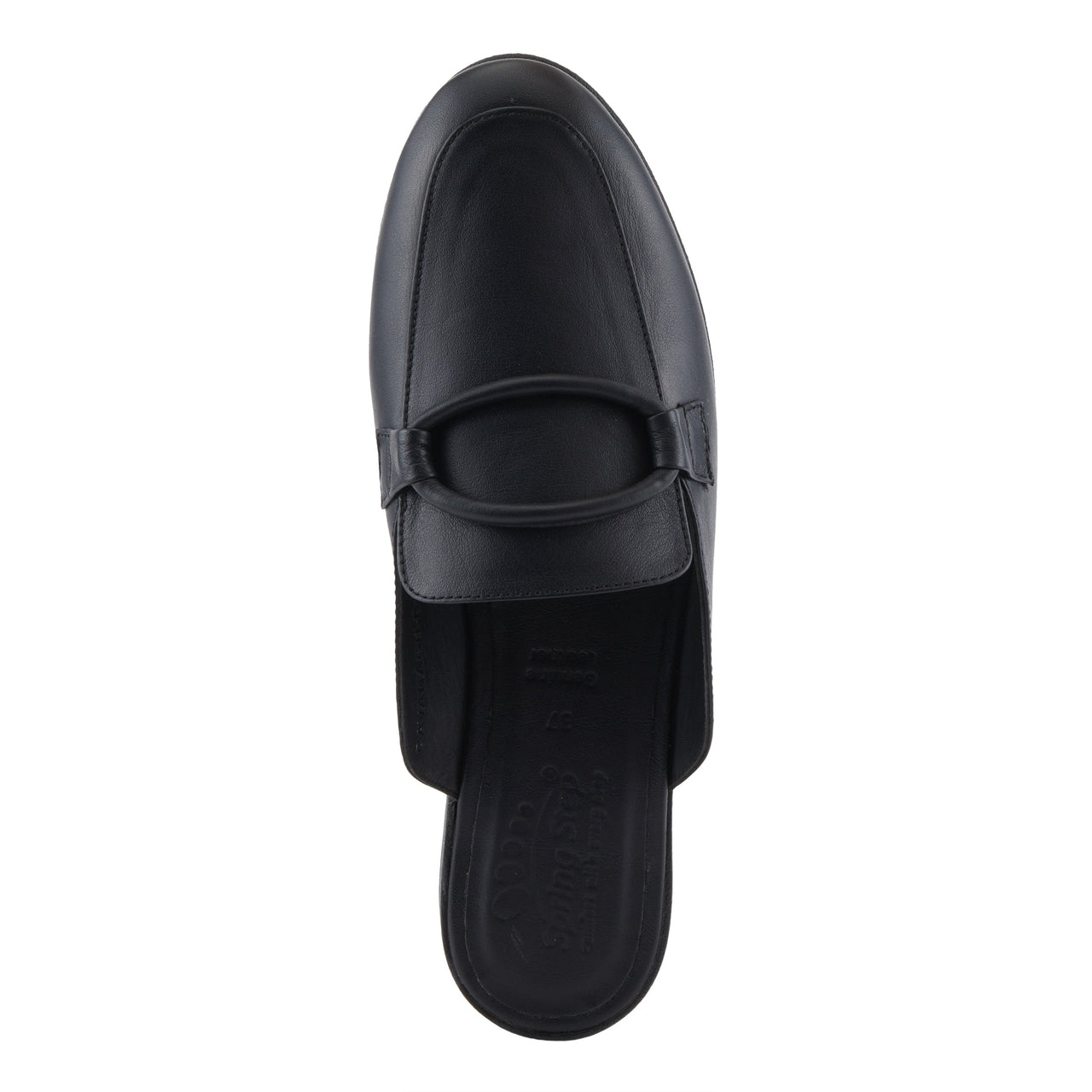 Black leather Spring Step Cavanagh Shoes with cushioned insoles and non-slip soles