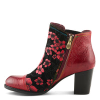 Thumbnail for L'ARTISTE CEJA BOOTS in black leather with floral embroidery