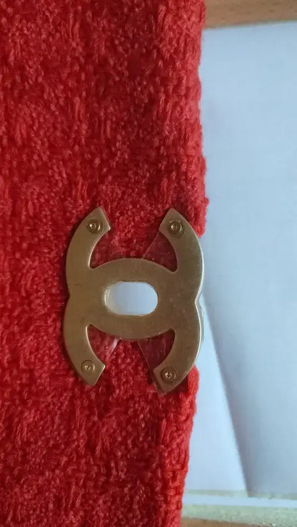 CHANEL (PRELOVED) Red Tweed 2WAY Hand Chain Medium Shoulder Bag Purse