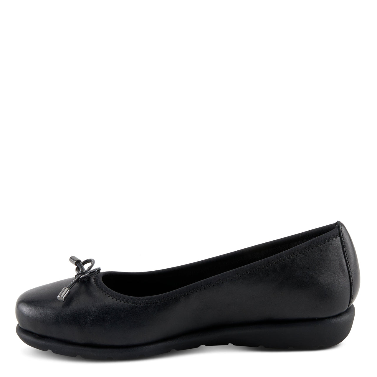 SPRING STEP CHESSER SHOES in black leather with lace-up closure and cushioned insoles