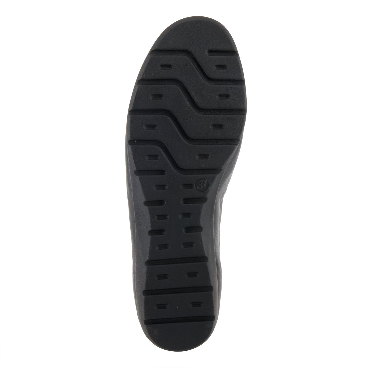 Black leather Spring Step Chesser shoes with cushioned insole and slip-resistant outsole