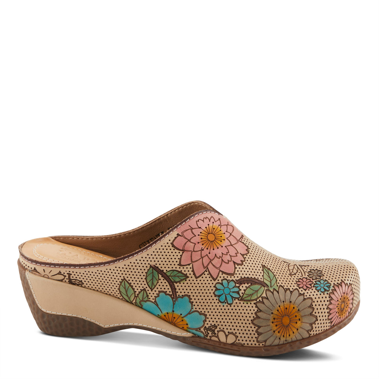 Buy L'Artiste Chienti Clogs Women'S Hand-Painted Leather - Clogs Casual Clogs from Don’t Panic Shoes | Best Prices & Fast Shipping