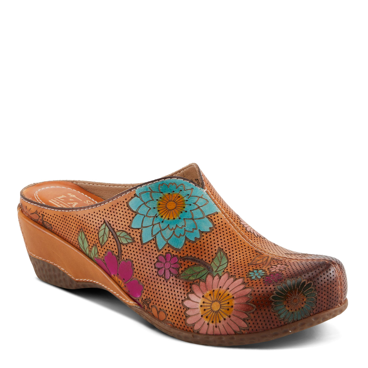 Buy L'Artiste Chienti Clogs Women'S Hand-Painted Leather - Clogs Casual Clogs from Don’t Panic Shoes | Best Prices & Fast Shipping