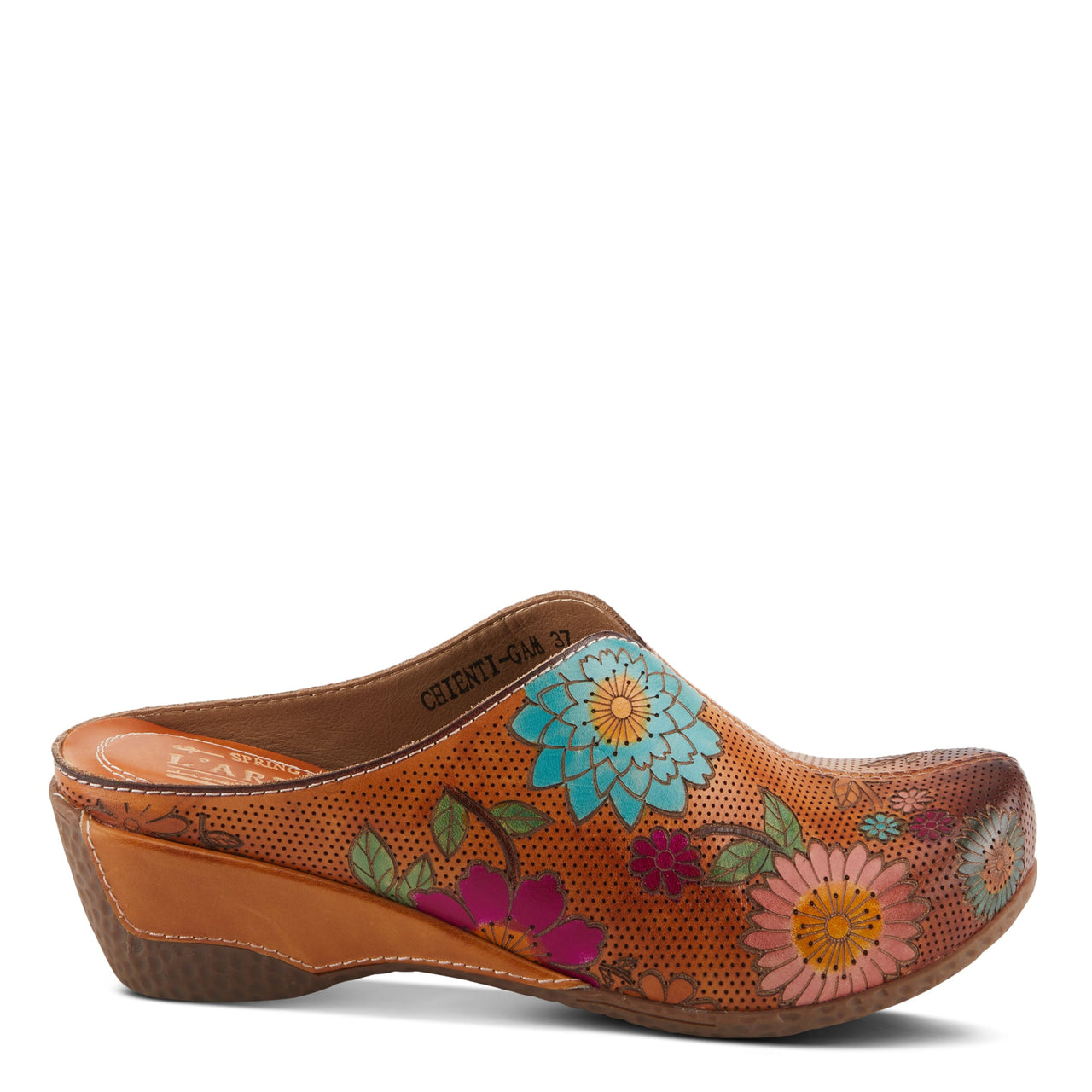 Buy L'Artiste Chienti Clogs Women'S Hand-Painted Leather - Clogs Casual Clogs from Don’t Panic Shoes | Best Prices & Fast Shipping