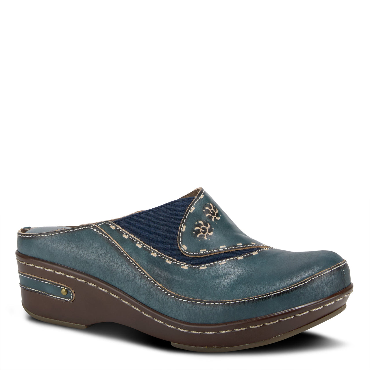 Buy L'Artiste Chino Clogs Women’s Hand Painted Leather 2" Heel - Clogs from Don’t Panic Shoes | Best Prices & Fast Shipping