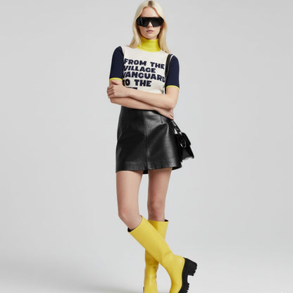 BYMANYC Chronicles Color Block Fitted Knit Top Premium