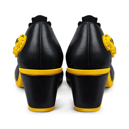 Chocolaticas® Mid Heels Classic Rock Women's Mary Jane Pump