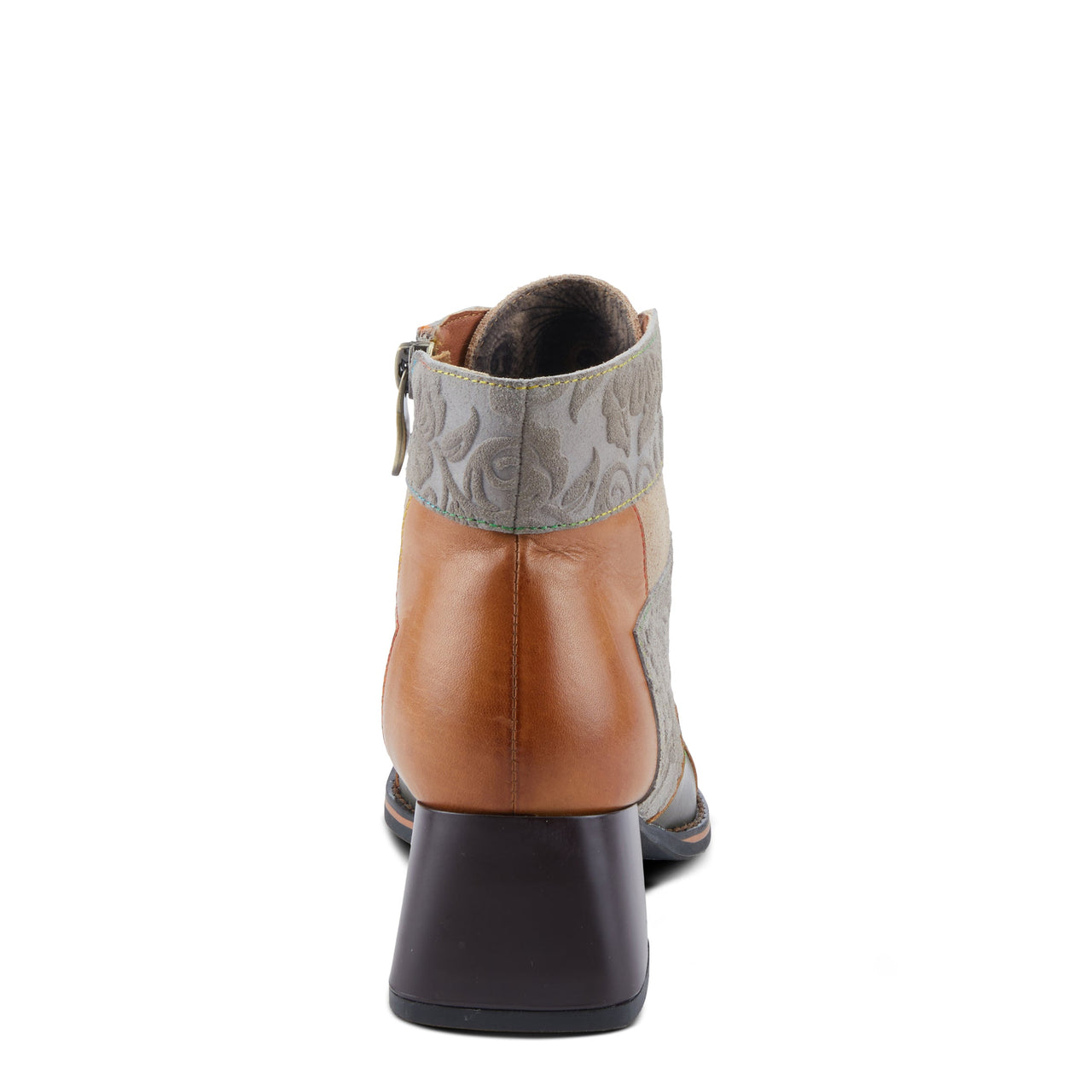 Beautifully detailed L'ARTISTE COPINE BOOTS with embossed pattern and decorative buckle