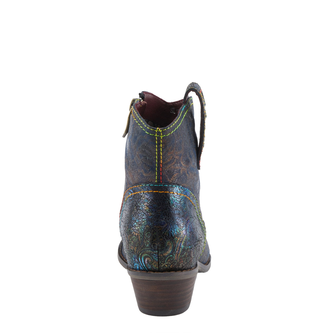  Side view of the elegant and feminine silhouette of L'ARTISTE COUNTRYPOP-ROSE BOOTS