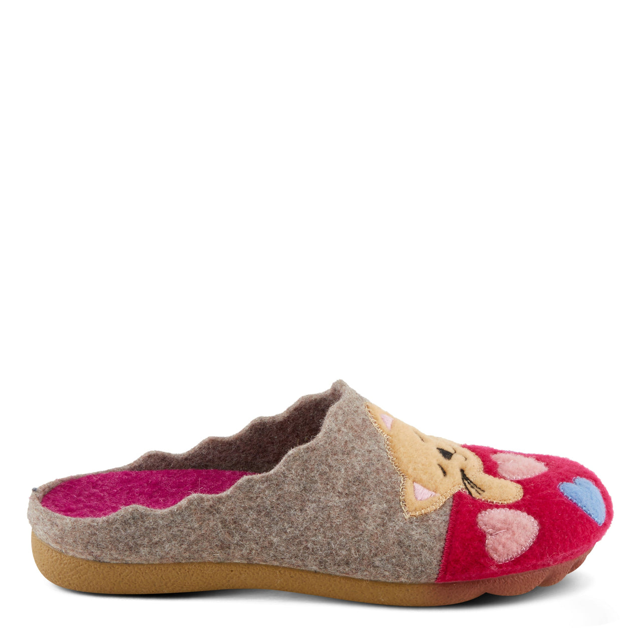 A pair of comfortable and stylish FLEXUS CUTTLECAT SLIPPERS in gray