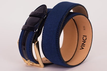 The Casaletti Navy Blue Leather Belt