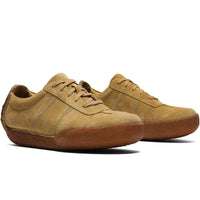 Thumbnail for Close-up of the quality stitching and suede material of Clarks Originals Milligan Men's Oak Suede Casual Sneakers 26131321