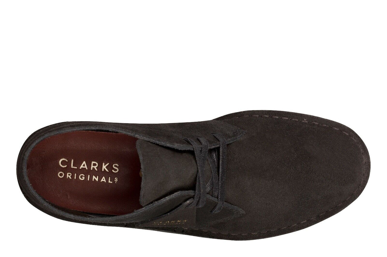 Clarks Originals Desert Coal Boots Men's Black Suede Chukka Boots 26154809