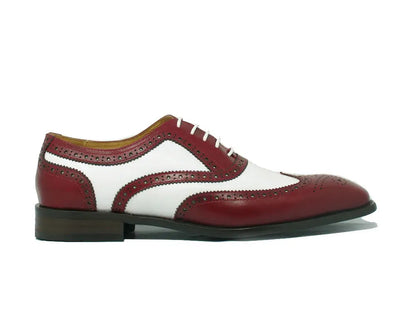 Wingtip Oxford Leather Hand Burnished Two Tone KS509-25T
