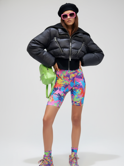 Cropped Biker Puffer Jacket LOWER EAST SIDE BYMANYC ® New York