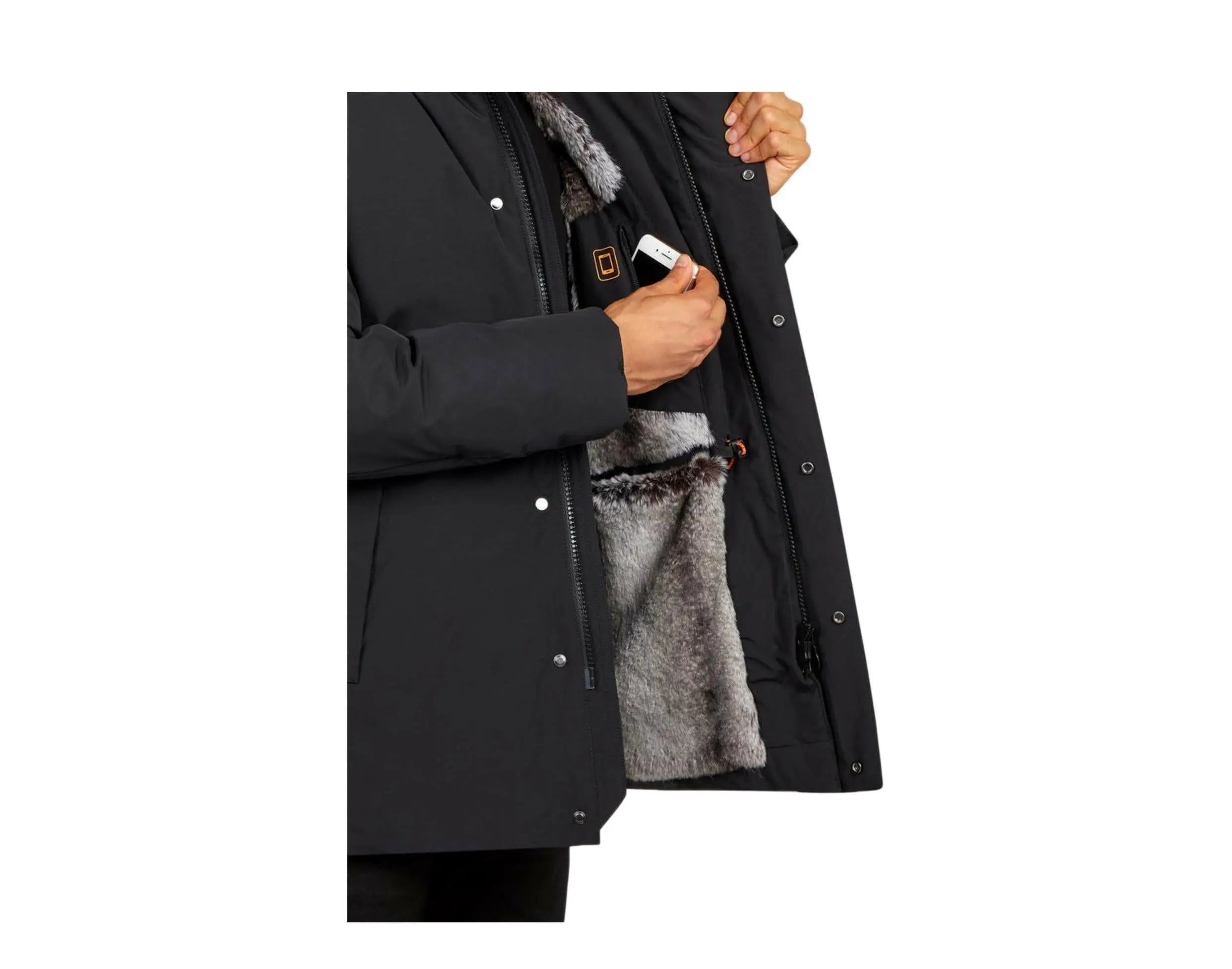 Save The Duck Short Copy Hooded Parka Men's Vegan Fur