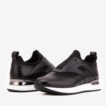 Vinci Leather Shoes The Arcadia Black Leather Men Sneaker