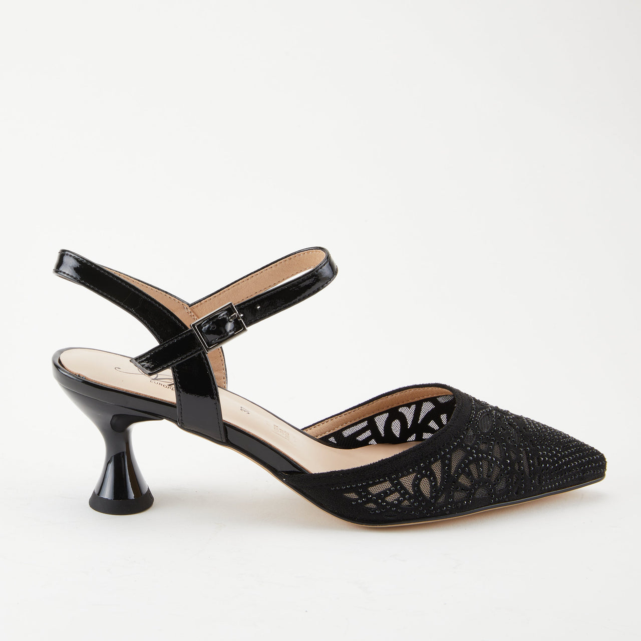 Azura delicate sandals in metallic gold with ornate cut-out designs