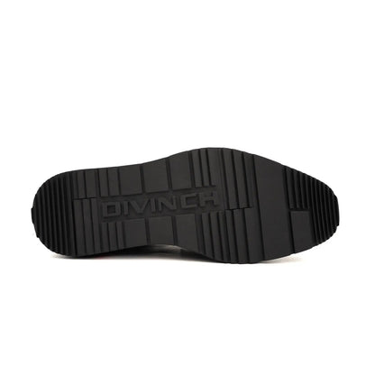 DIVINCH Brogue Platform Bootie Patent Calfskin Black