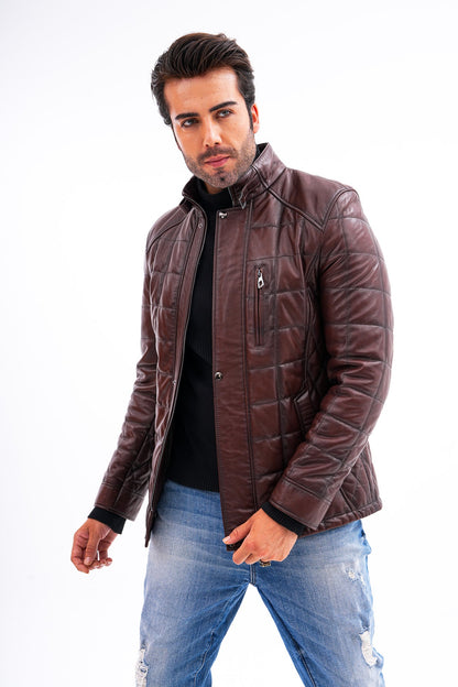 The Modena Quilted Leather Men Jacket