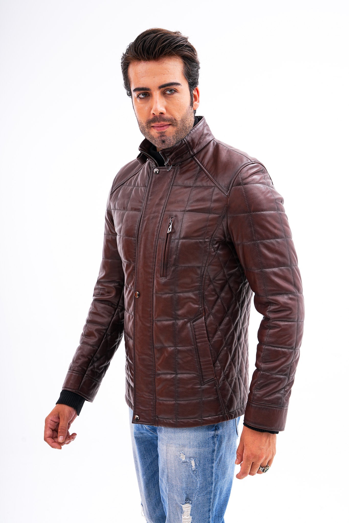 The Modena Quilted Leather Men Jacket