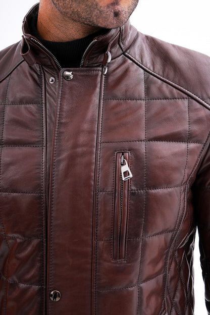The Modena Quilted Leather Men Jacket