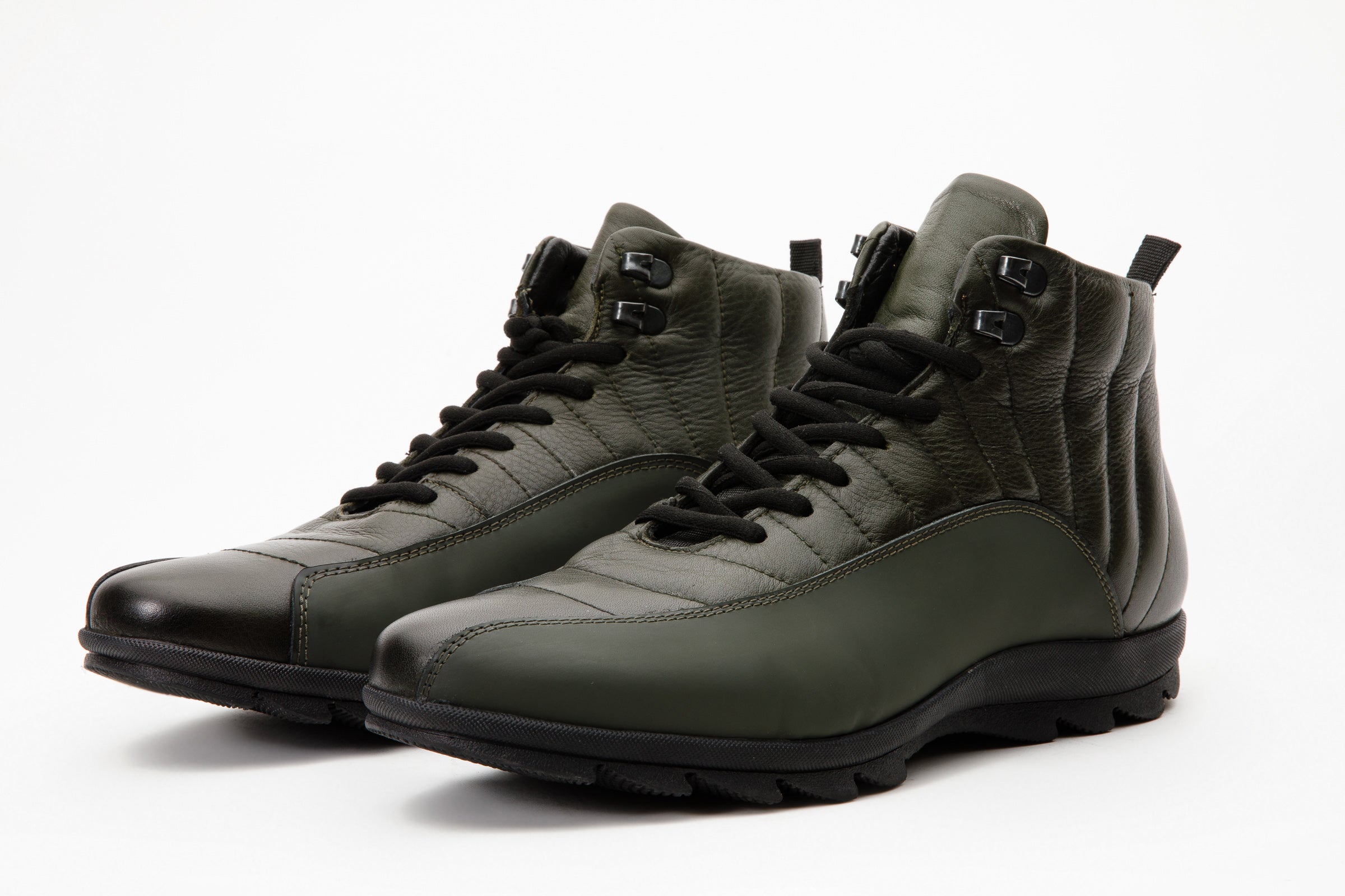 The Merter Green Leather Casual Lace-Up Men Boot Final Sale!