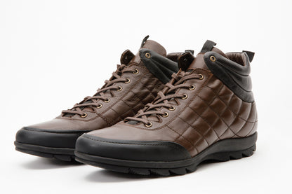 The Riga Brown Leather Casual Lace-Up Men Boots Final Sale!