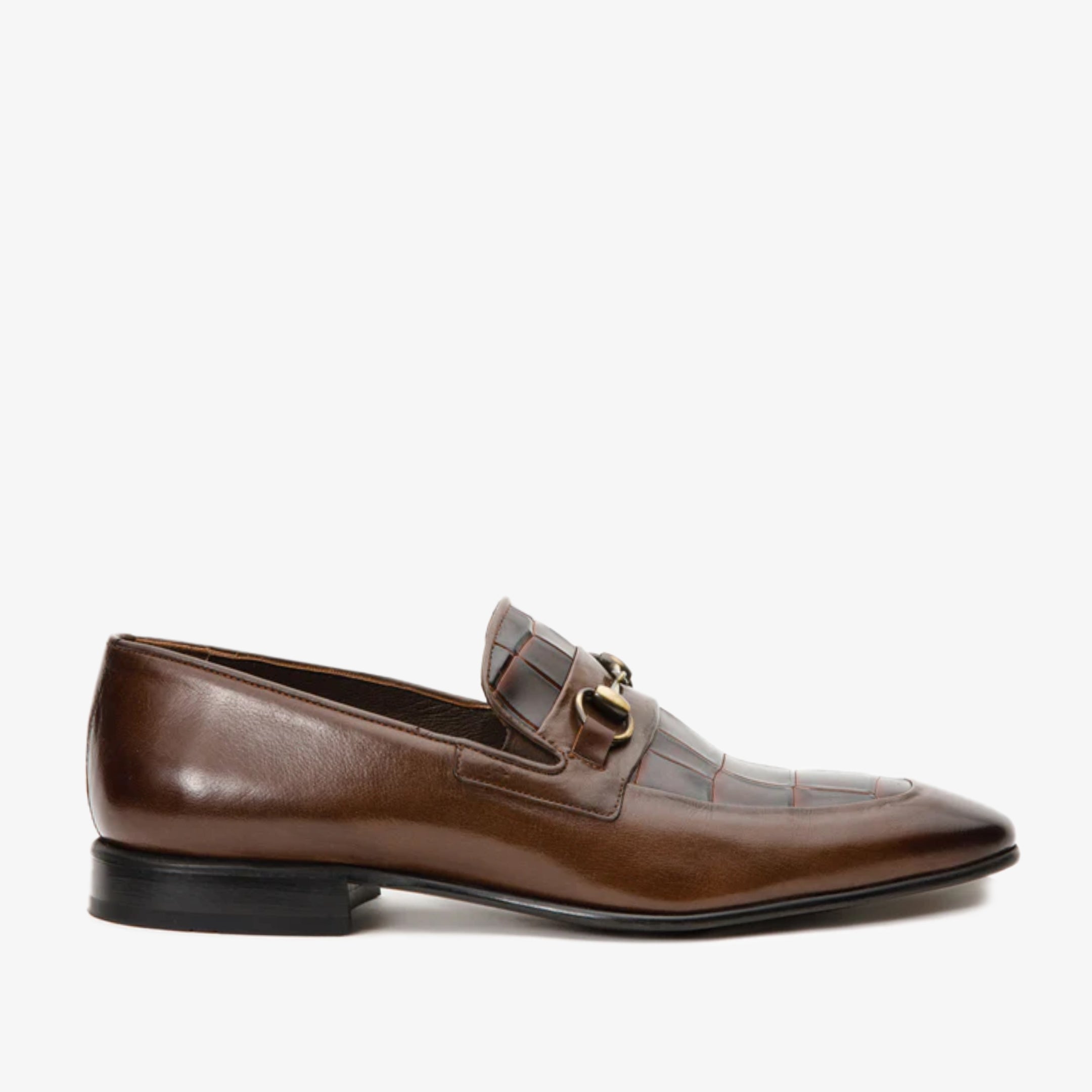 The Pusan Brown Leather Bit Loafer Men Shoe Final Sale!