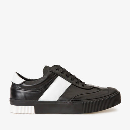 The Rom Black Leather Men Sneaker