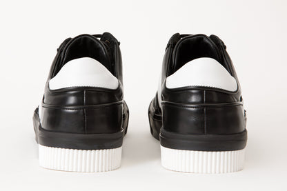 The Rom Black Leather Men Sneaker