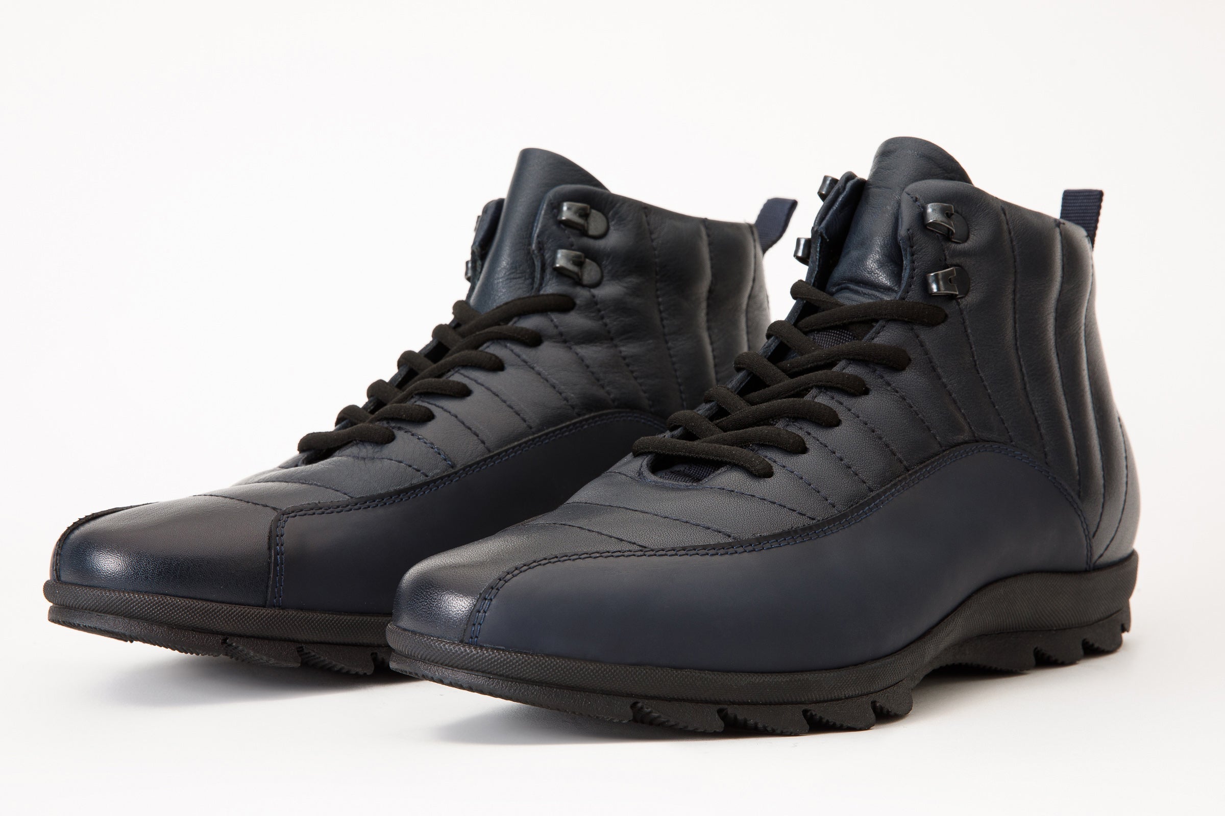 The Merter Navy Blue Leather Casual Lace-Up Men Boot Final Sale!