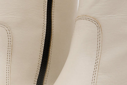 The Yako Cream Leather Mid Calf Women Boot Final Sale!