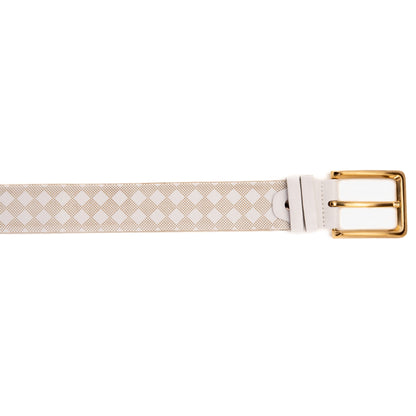 The Cenova White Calfskin Belt