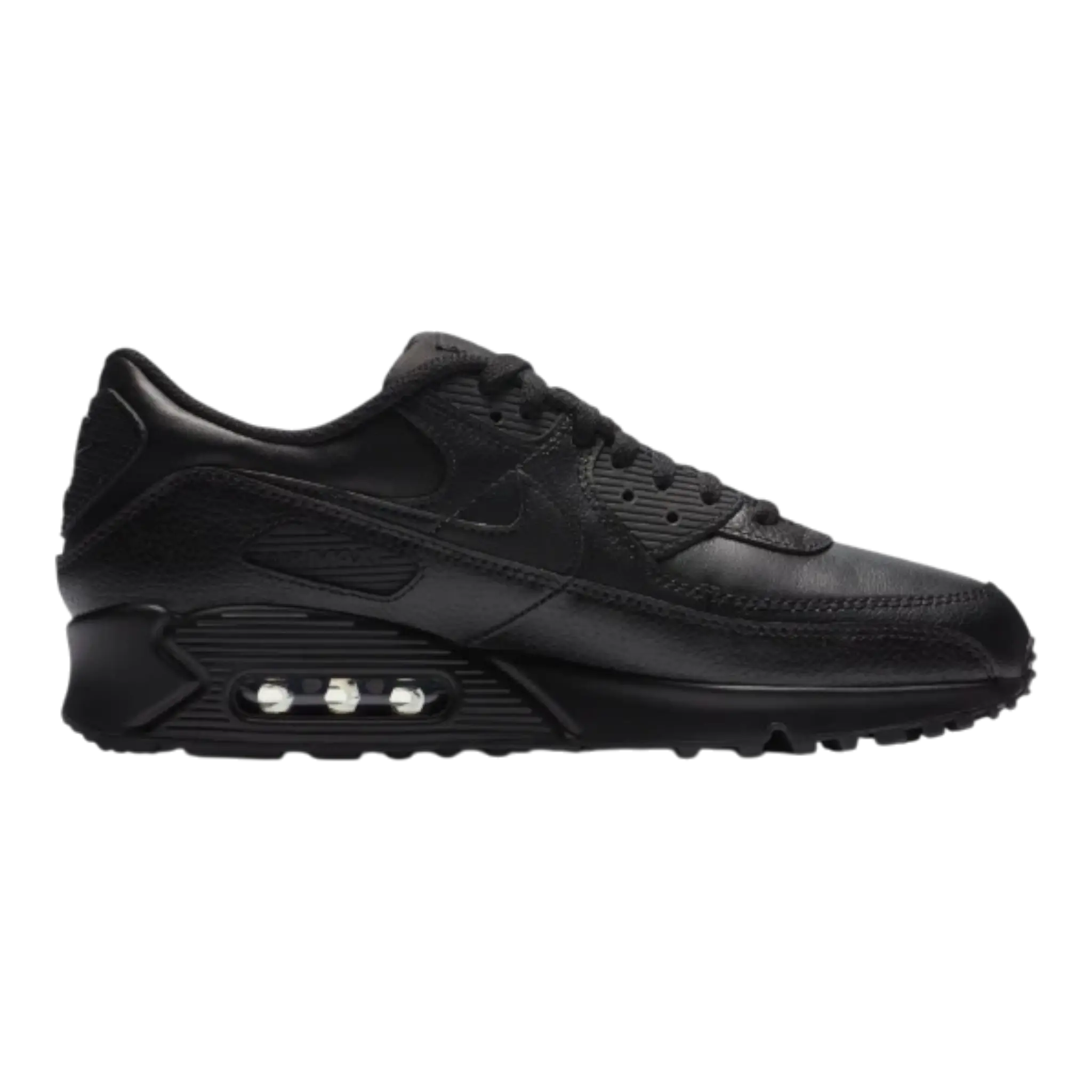 Nike Air Max 90 LTR Men’s Leather Upper Triple Black