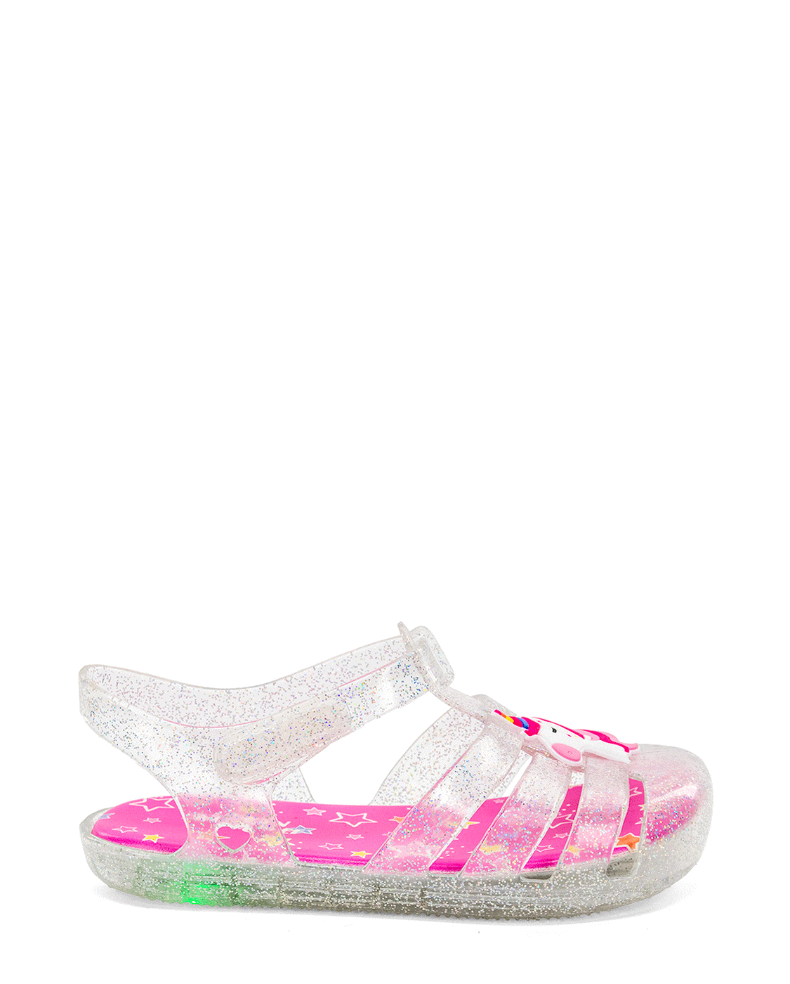 Kids Wonder Everglitter Unicorn Lighted Sandal - Silver