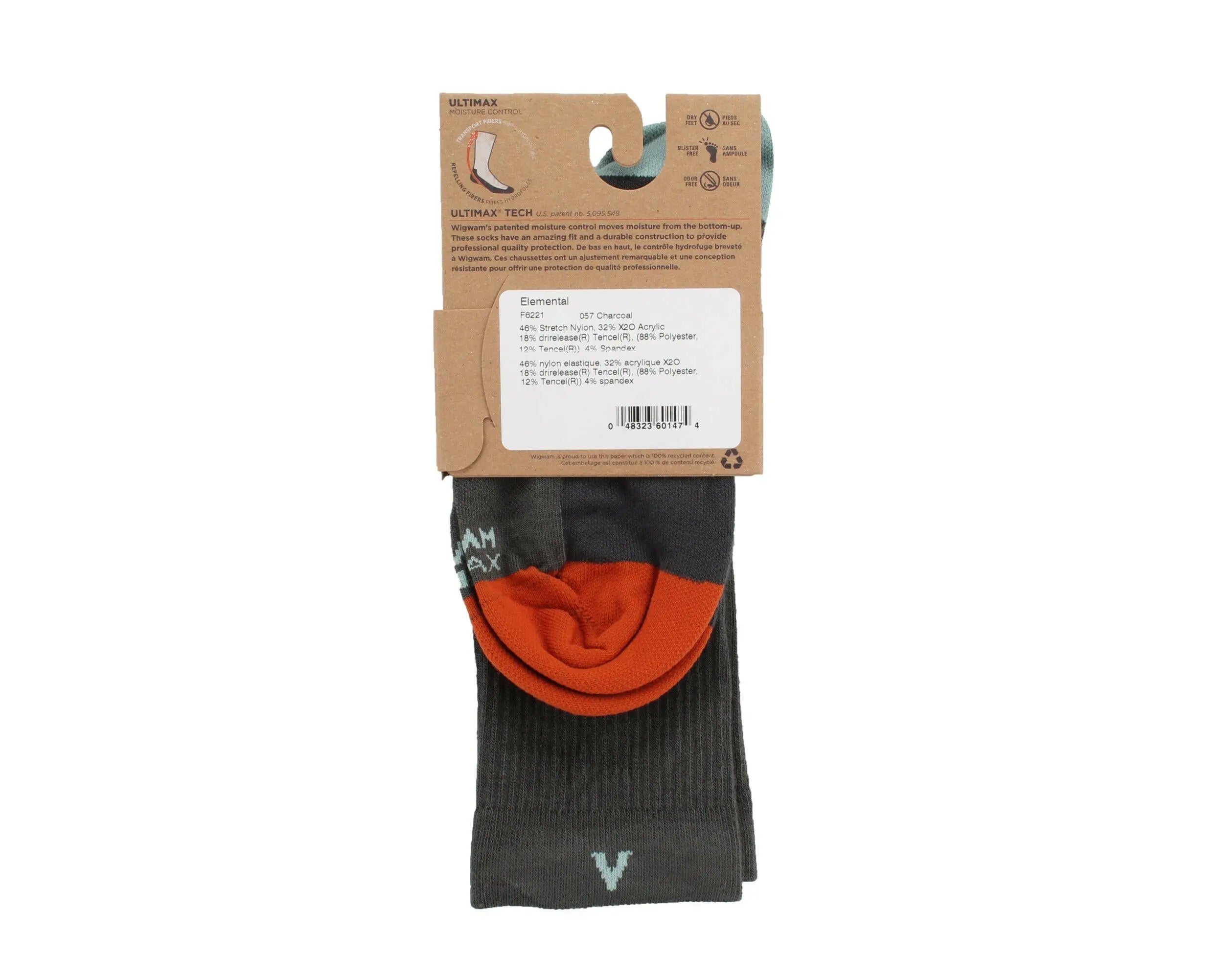 WigWam Elemental Crew Socks Ultimax Moisture Control
