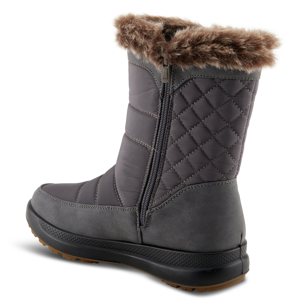 FLEXUS FABULINUS BOOTS in chic taupe leather with flexible construction and padded footbed