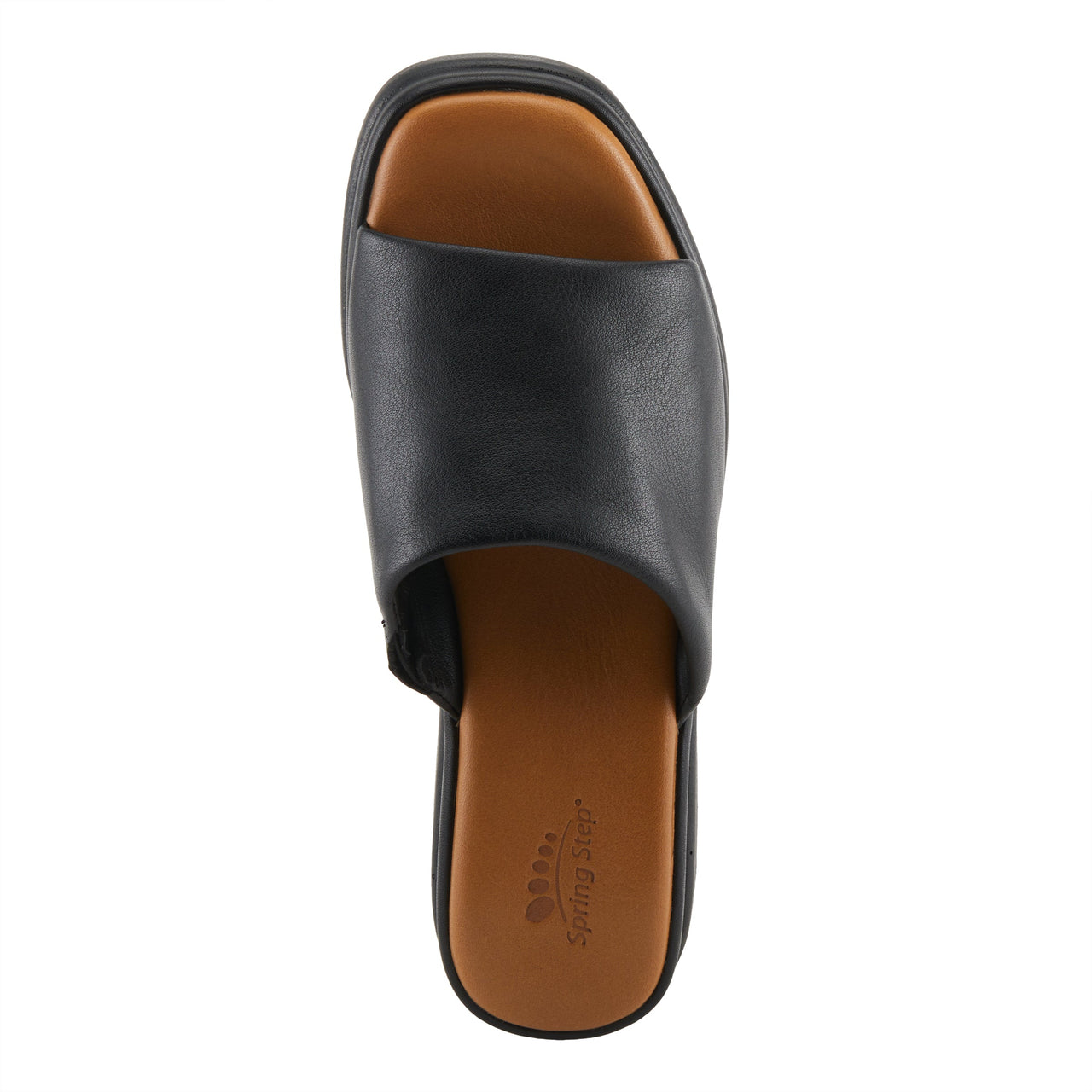 Stylish and comfortable Spring Step Fireisland sandals with leather straps and cushioned footbed in black color