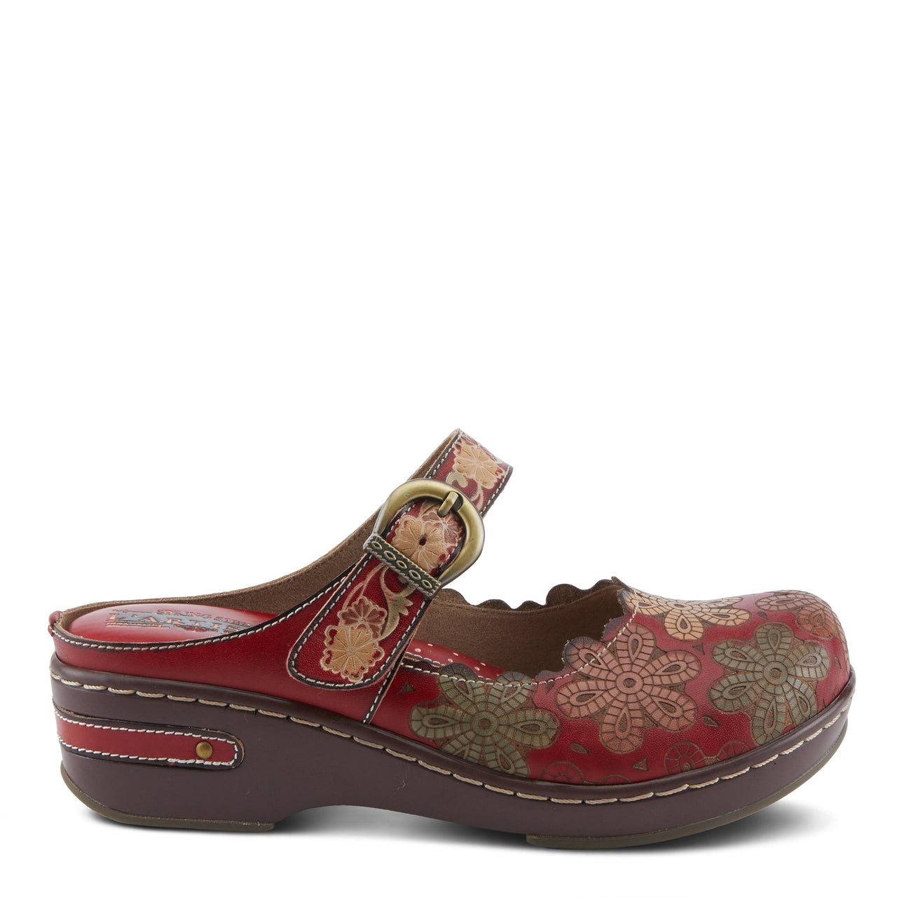 L'ARTISTE FLOCHINO CLOGS featuring adjustable hook-and-loop straps