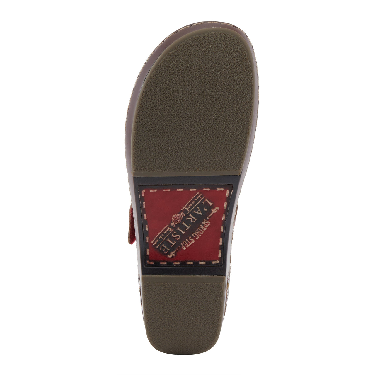 Handcrafted L'ARTISTE FLOCHINO CLOGS featuring a cushioned insole and rubber outsole