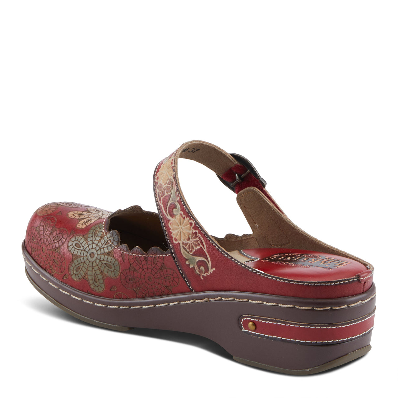 Chic L'ARTISTE FLOCHINO CLOGS with contrast stitching