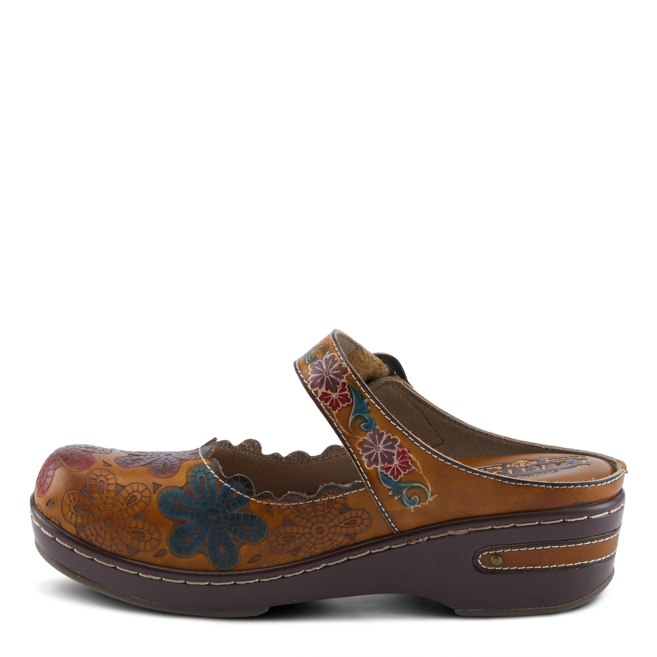 Vintage-inspired L'ARTISTE FLOCHINO CLOGS with wooden heels