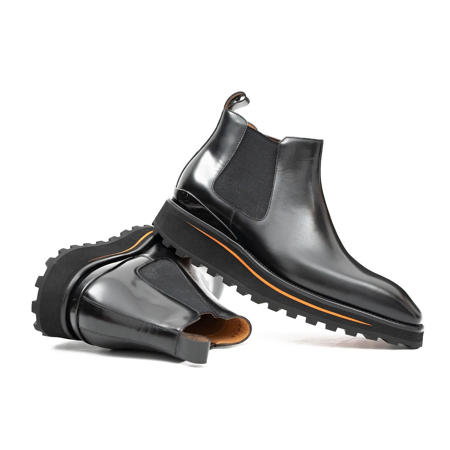 Thick Sole Chelsea Boot Men's Premium Foil Leather 2898